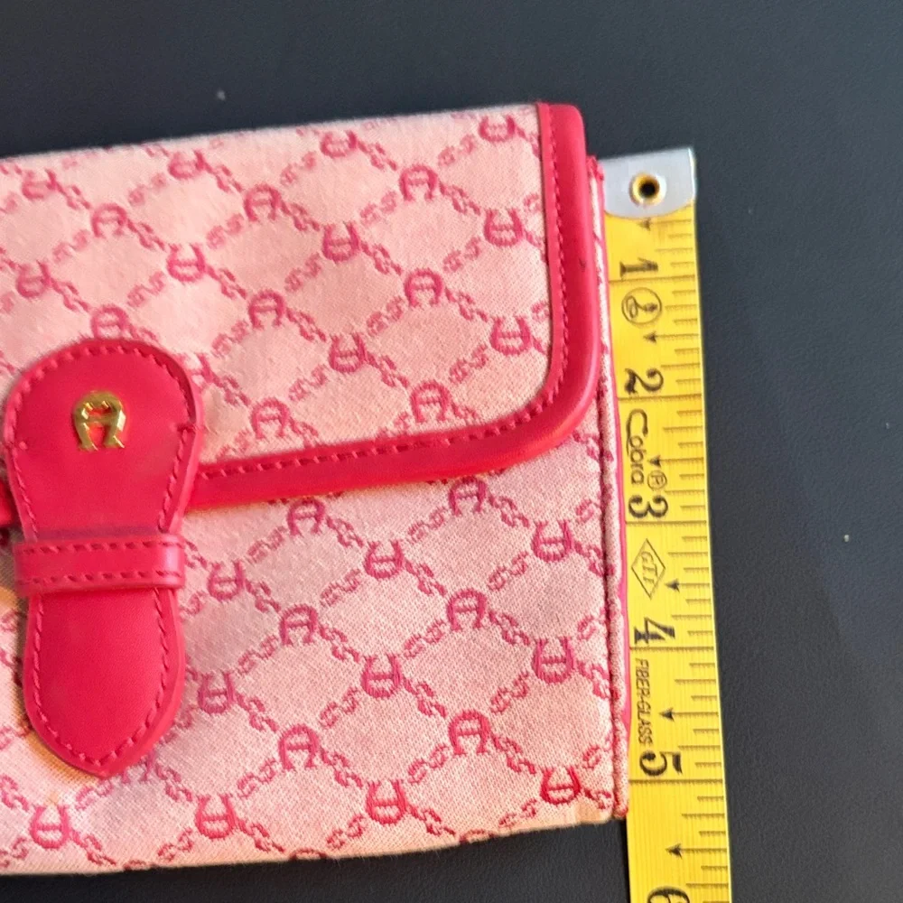 Etienne Aigner Red Logo Satchel Handbag & Matching Wallet Set Y2K